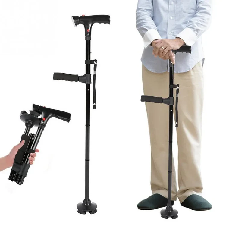 Wandelstok – opvouwbare steun met ergonomische handgreep en verstelbaar ontwerp