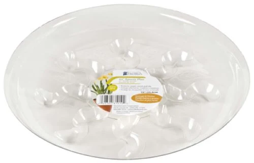 Midwest SP6 6" Saucer Plus Extra Thick Clear Plastic Plant Pot Saucer - Quantity of 36