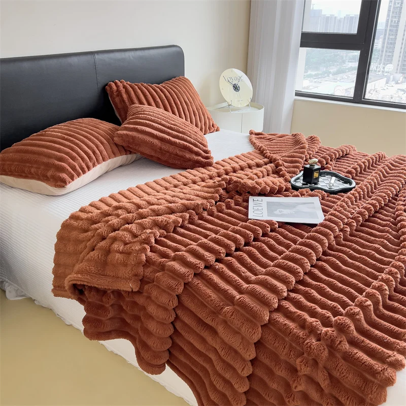 Havenza – Verdikte Gestreepte Katoenmix Deken – Voor Bed, Sofa & Huisdieren