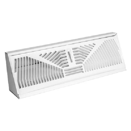 American Metal 3015W15 15 Inch White Steel Baseboard Diffuser - Quantity of 10