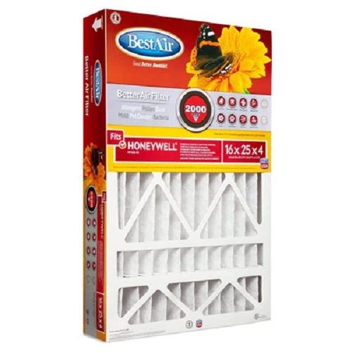 Honeywell HW1625-11R 16" x 25" x 4" Best Air MERV 11 One Year Pleated Filter - Quantity of 3