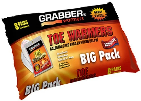 Grabber Warmers TWES8 8 pair pack Instant Heat Toe Warmers - Quantity of 6