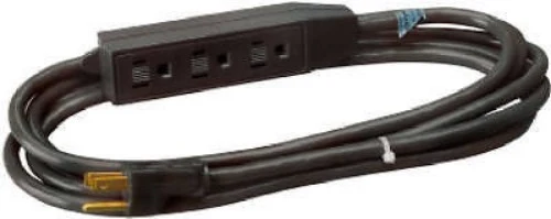Master Electrician 04002ME 12' Foot 16/3 SJTW 3-Outlet Black Indoor Extension Cord - Quantity of 1