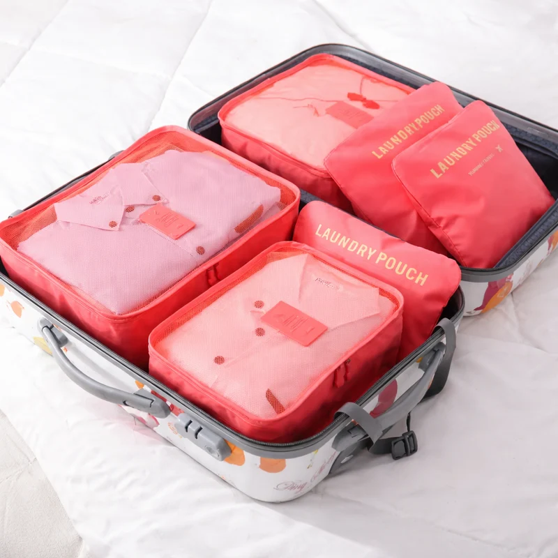 Koffer Organizer Set – 6 Reiszakken met Mesh Venster en Ruimtebesparende Indeling