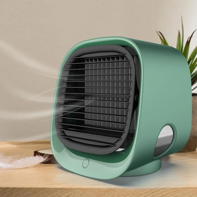 Mini Aircooler met Bevochtiger – Compact USB Apparaat met Verkoeling en LED Licht