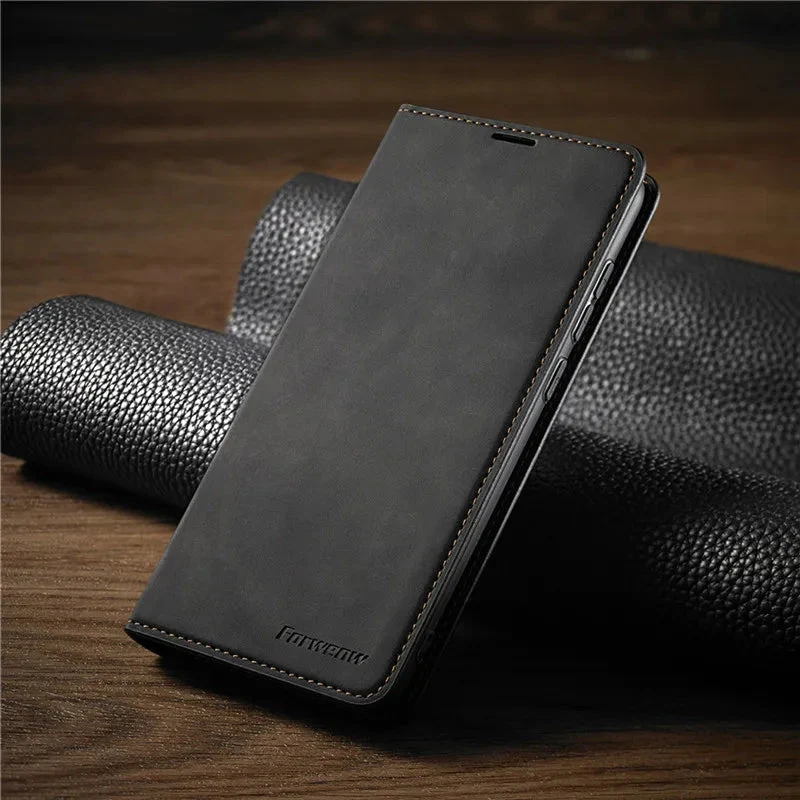 iPhone Bookcase Hoes – Telefoonhoes met Kaartvakken, Magneetsluiting en Standfunctie