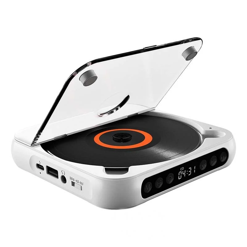 Portable CD Speler – Bluetooth Muziekspeler met Oplaadbare Batterij en Koptelefoonaansluiting