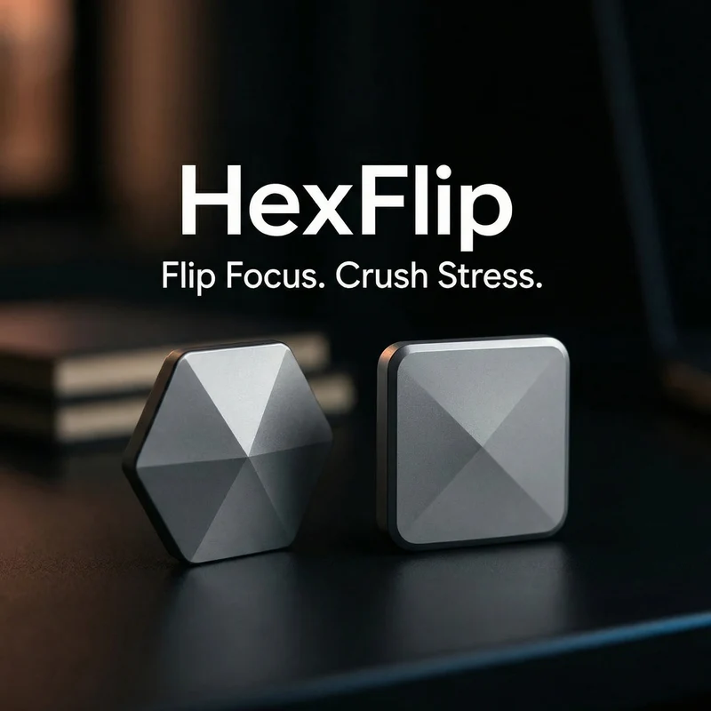 Fidget Flip Gadget – Metaal met Klikgevoel, Soepele Rotatie & Handzaam Formaat