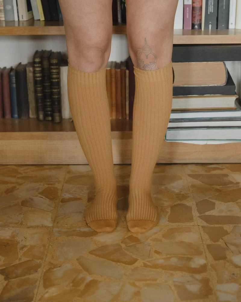 Rib Knee Socks