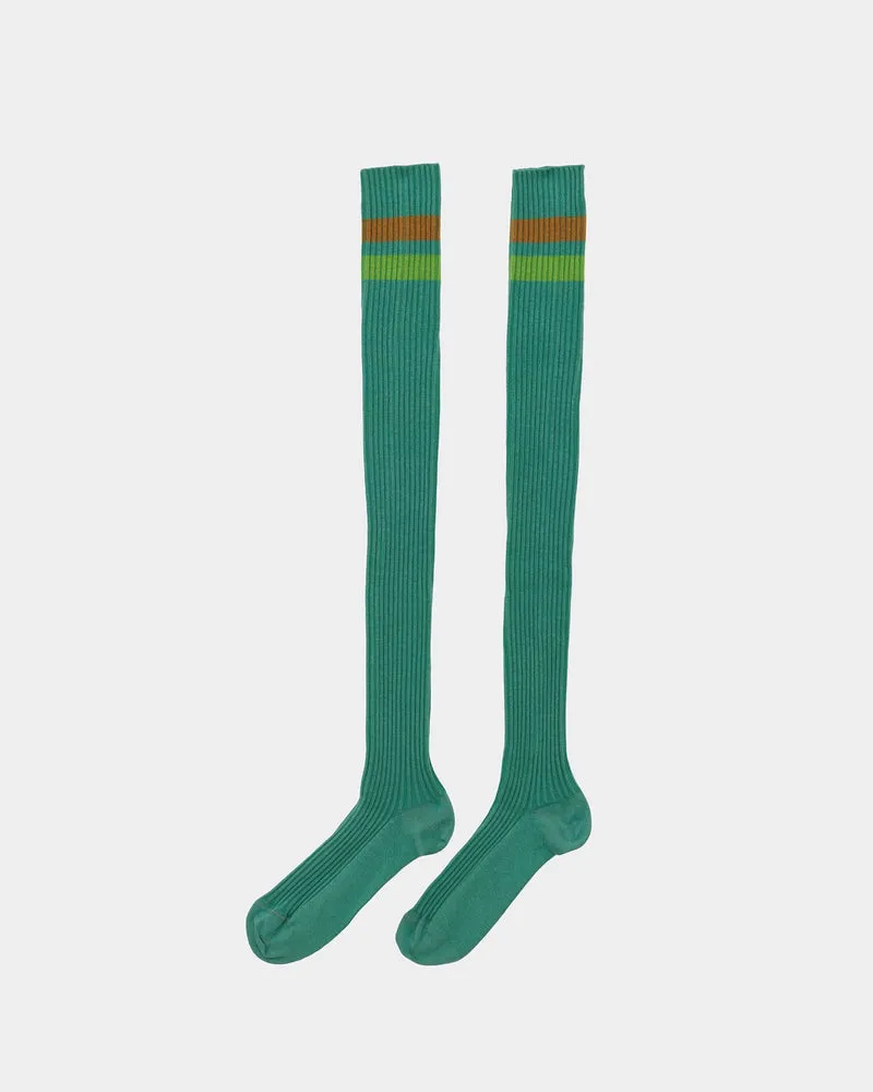 Race Overknee Socks
