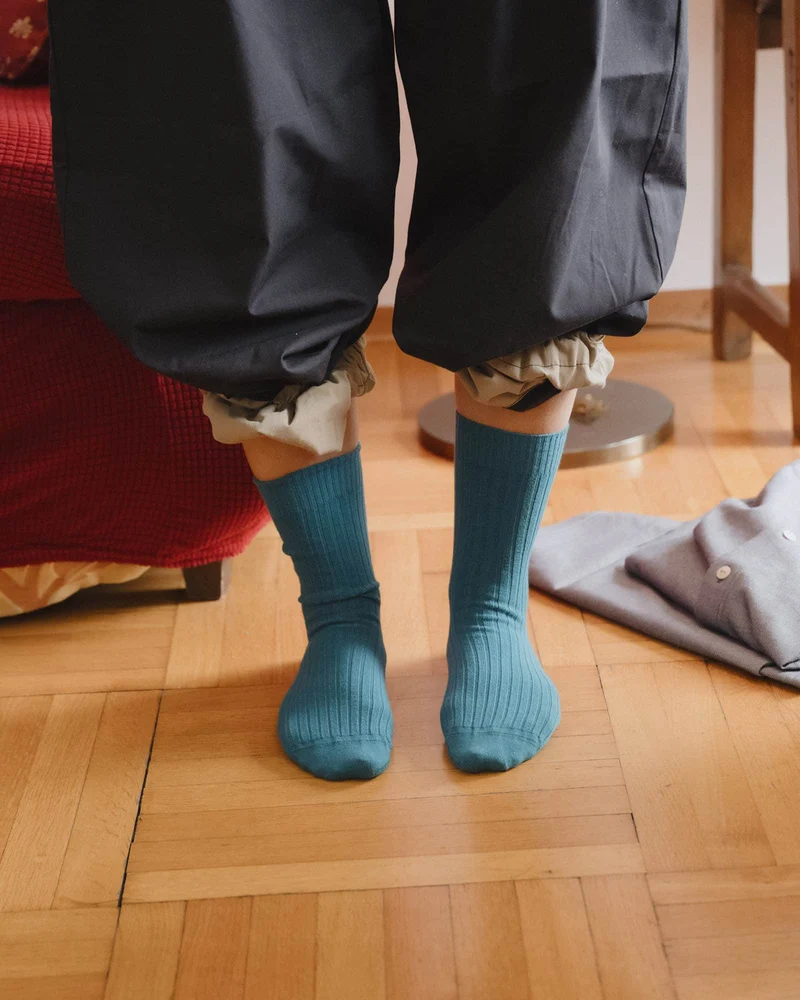 Rib Overankle Socks