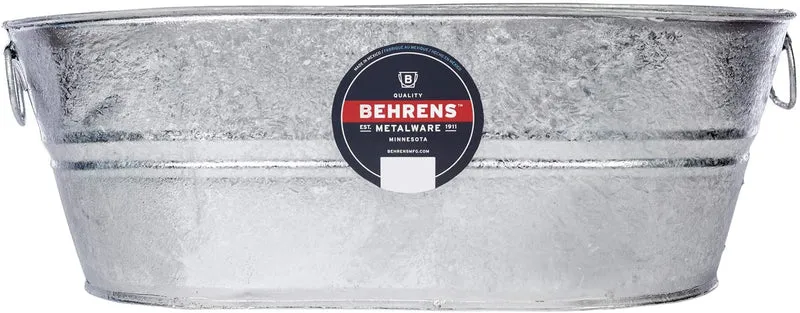 Behrens 1-OV 7.5 Gallon Hot Dipped Steel Oval Tub - Quantity of 1