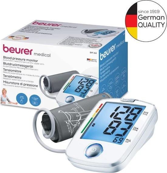Beurer BM 44 Basic XL Bloeddrukmeter bovenarm - XL verlicht display - Manchet 22-30 cm