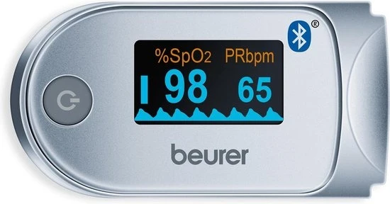 Beurer PO 60 Bluetooth Saturatiemeter - Pulse-oximeter ‚Zuurstofmeter vinger - Hartslagmeter