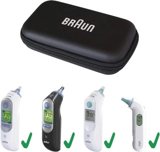 Braun beschermende opbergtas voor thermoscan oorthermometer Zonder thermometer!!