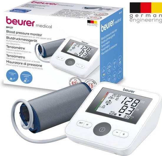 Beurer BM 27 Basic Bloeddrukmeter bovenarm - Risico-indicator - Manchet 22 tot 42 cm