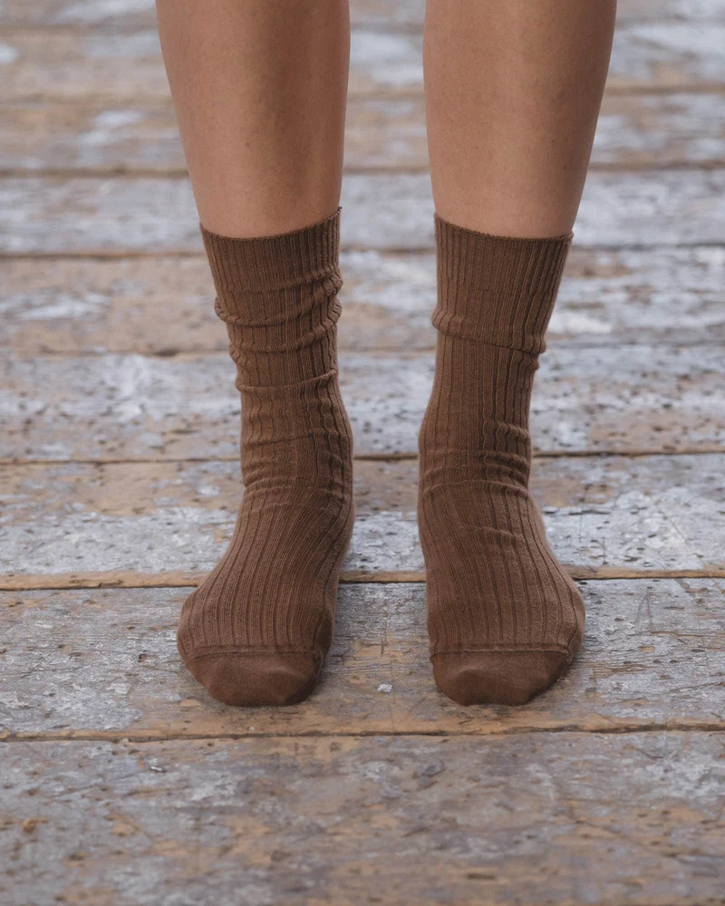 Rib Overankle Socks