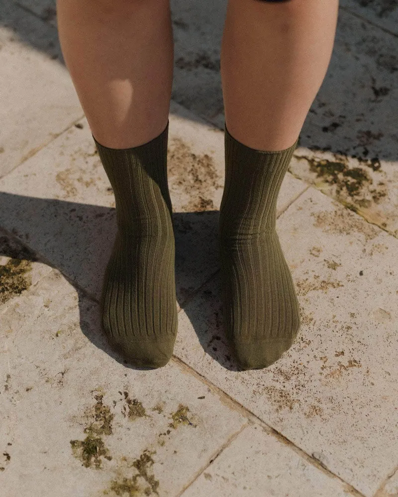 Rib Overankle Socks
