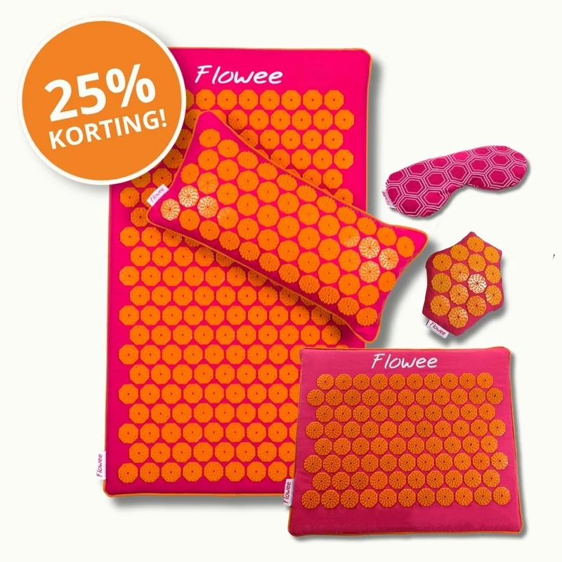 Spijkermat ECO Relaxset PRO - Fuchsia met oranje