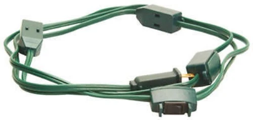 Master Electrician 09492ME 9' Foot 18/2 SPT2 Green 9-Outlet Christmas Tree Cube Tap Extension Cord - Quantity of 2