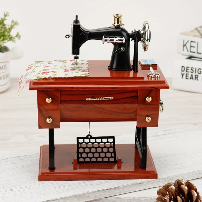 MusicalMachine: Antieke Vintage Naaimachine Muziekdoos