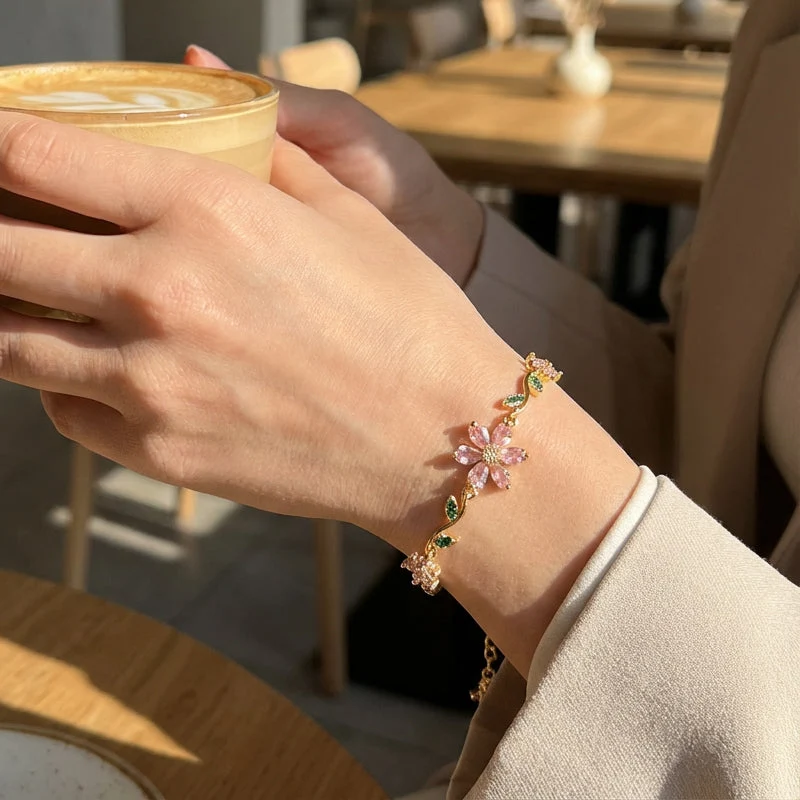Jewelance™ BlossomBracelet 1+1 GRATIS: Bloemblad Blossom Mode Armband