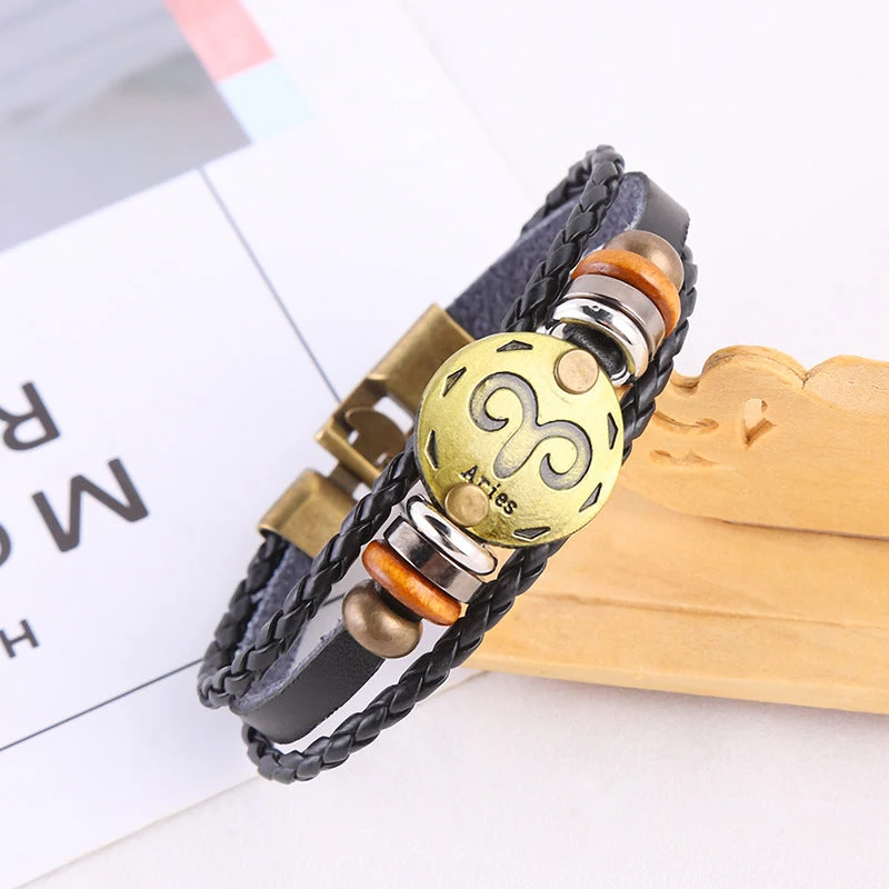 Jewelance™ ZodiacBracelet 1+1 GRATIS: Verstelbare Vintage Charme Zodiac Sign Bracelet