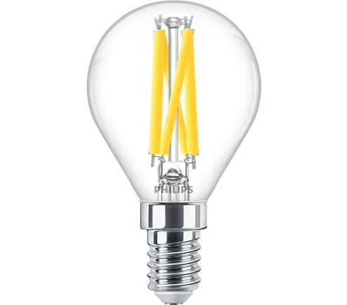 Philips LED kogellamp dimbaar E14 3W helder 4,5x8cm