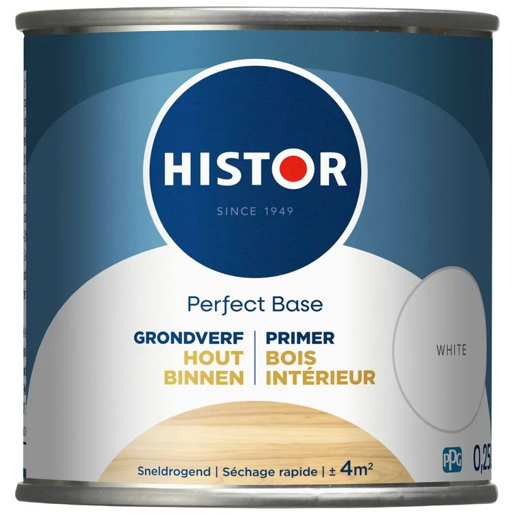 Histor Perfect Base grondverf hout mat wit 250ml
