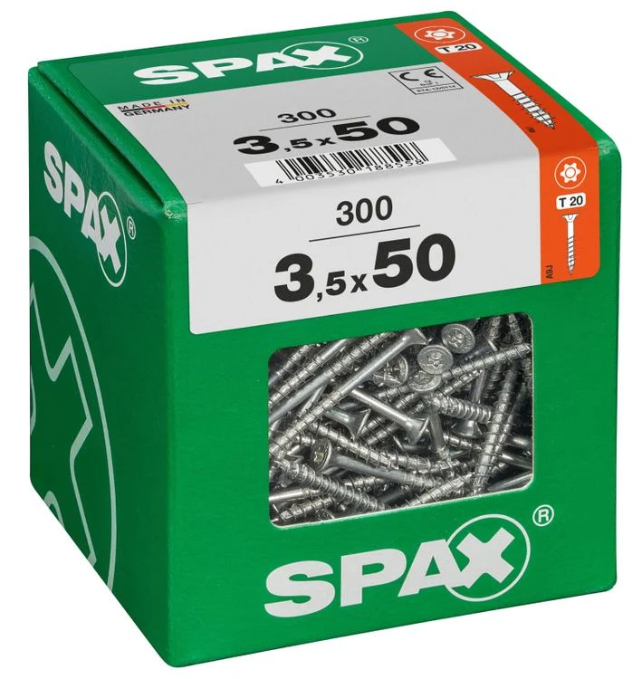 Spax schroef T-star plus verzonken kop 3,5x50mm 300st