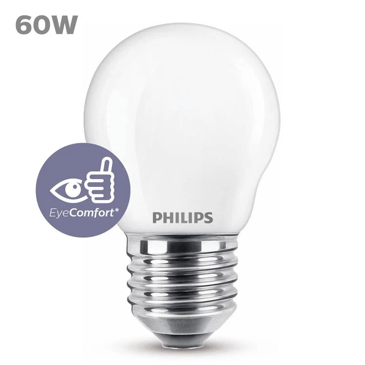 Philips LED lamp kogel E27 mat warm wit 5,9W 806LM