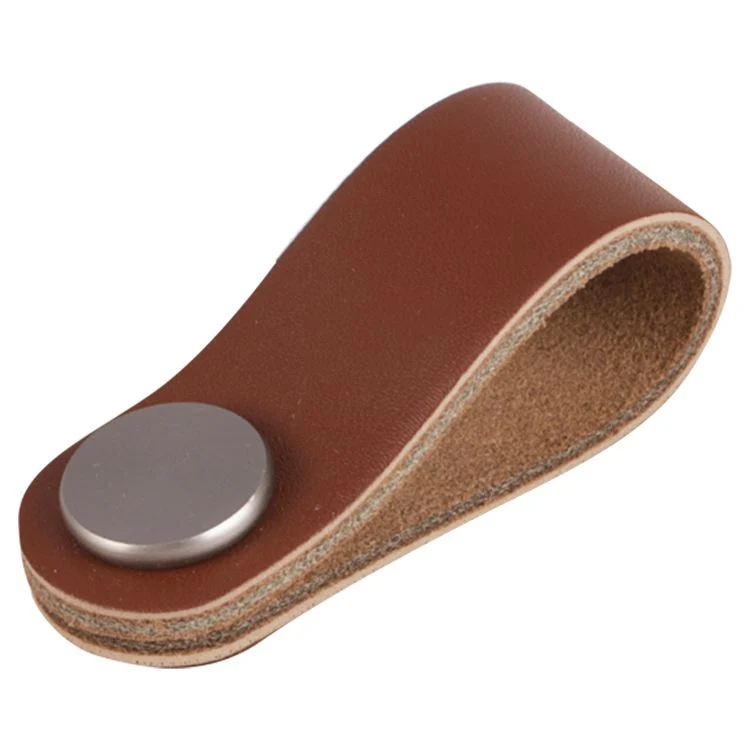 Differnz knop leer cognac bruin