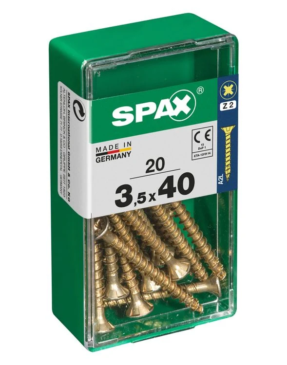 Spax schroef pozidrive verzinkt 3,5x40mm 20st
