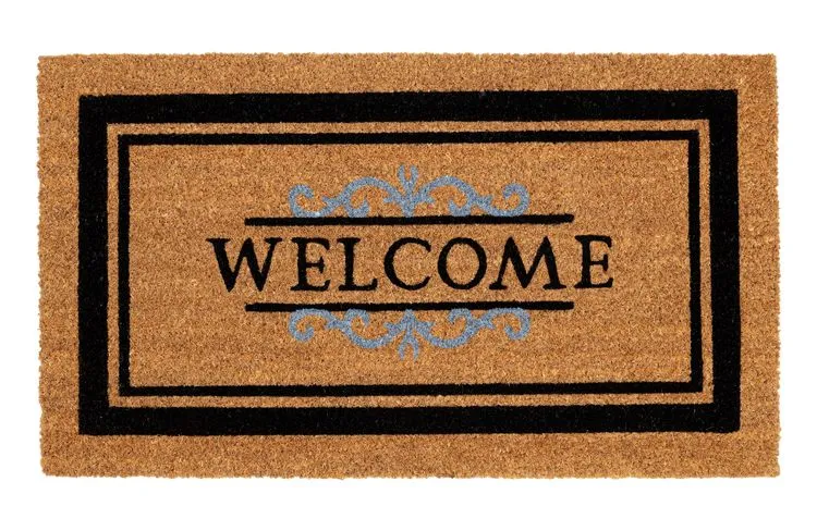 Hamat schoonloopmat Welcome zwart 40x70cm