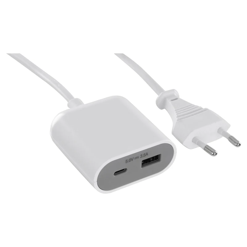 Q-Link verlengsnoer Euro USB A/C wit 1.5m