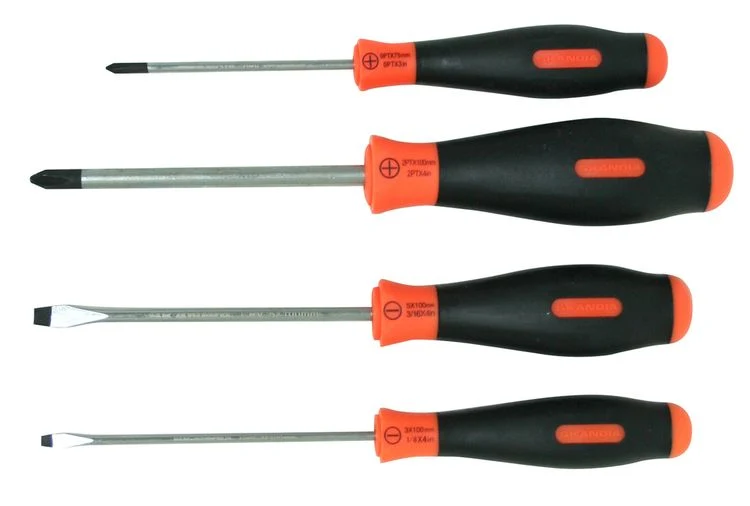 Skandia Basic schroevendraaierset met sleuf- en Philips PH kruiskop 4-delig