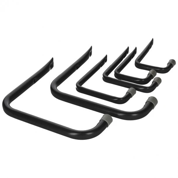 Duraline J-haak staal, PVC grijs 6st