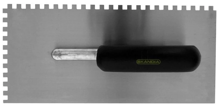 Skandia plakspaan 2-zijde getand RVS 8mm