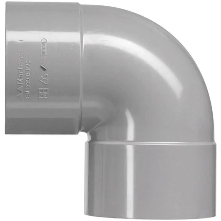 PVC bocht 87º 2xlijmmof 110mm
