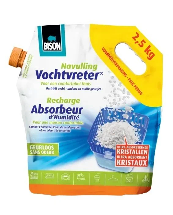 Bison vochtvreter navulling neutraal 2,5kg
