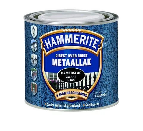 Hammerite metaallak hamerslag H115 zilvergrijs 250ml
