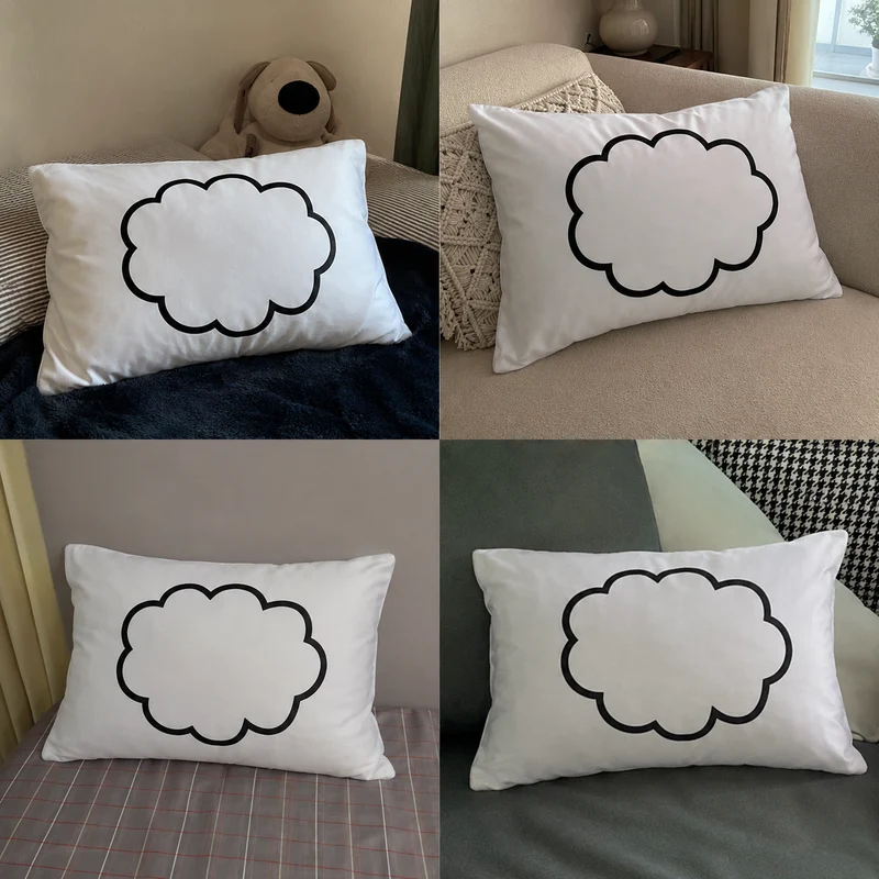 Pillow Talk Thought Bubble Couple Bed Pillow Covers
