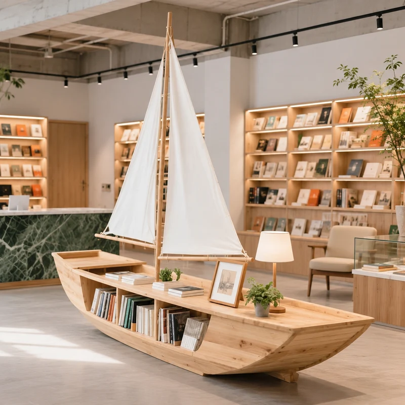 Story Harbor Wooden Sailboat Bookshelf