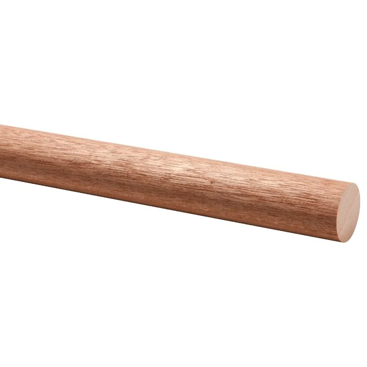 Trapleuning rond merantihout 100x4,5x4,5cm