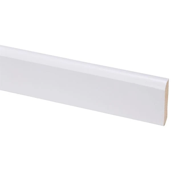 Hoeklat MDF wit 42x8mm 2,6m