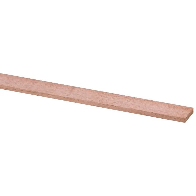 Meranti (hardhout) schaaflat geschaafd, geschuurd 4x18mm 2,4m