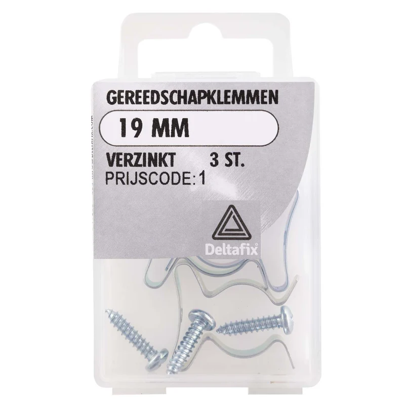 Deltafix gereedschapklem staal 19mm 3st