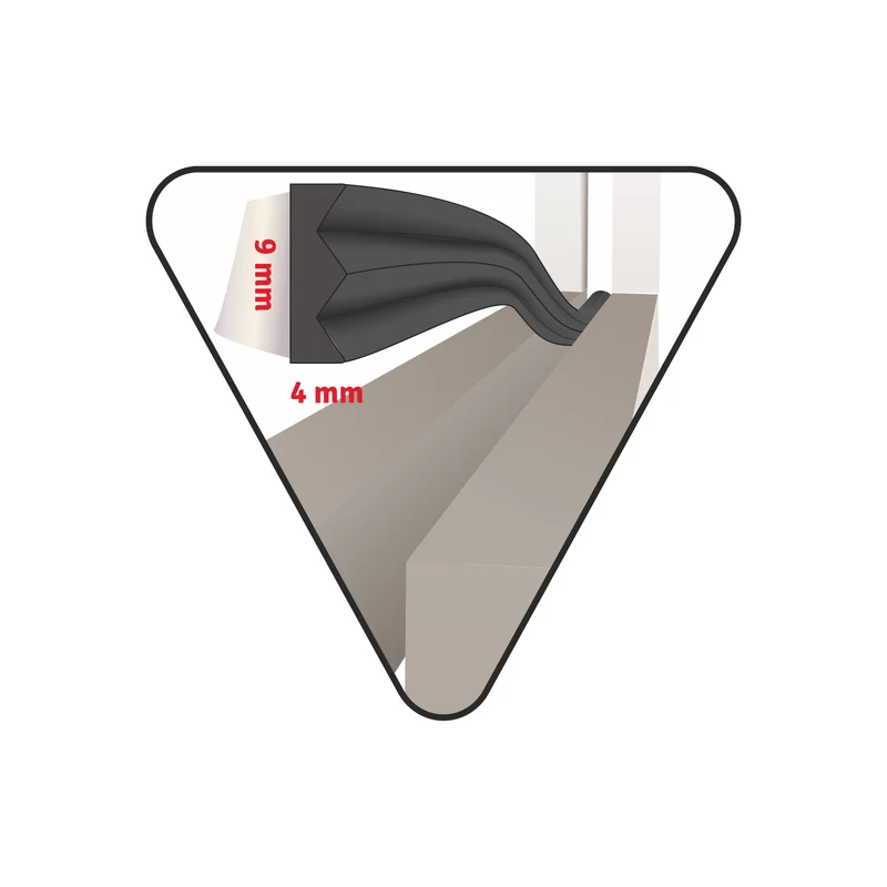 Deltafix tochtstrip e-profiel E-profiel zwart 6m