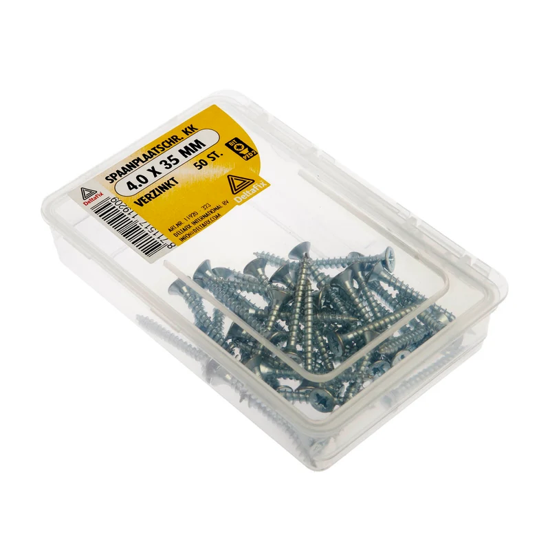 Deltafix spaanplaatschroef pozidrive platkop 4x35mm 50st