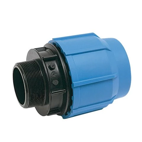 Martens klemkoppeling hoge druk PVC 16x3/4" buitendraad